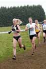 Gemma Steel followed by 1063 Stephanie Twell during the senior womens McCain World Cross Country Trials and Inter Counties.